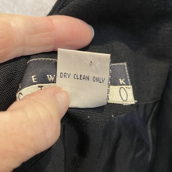 NEW YORK STUDIO -- Maxi Dress, Black Linen with Side Buttons, Sleeveless, Lined - Picture 16 of 16